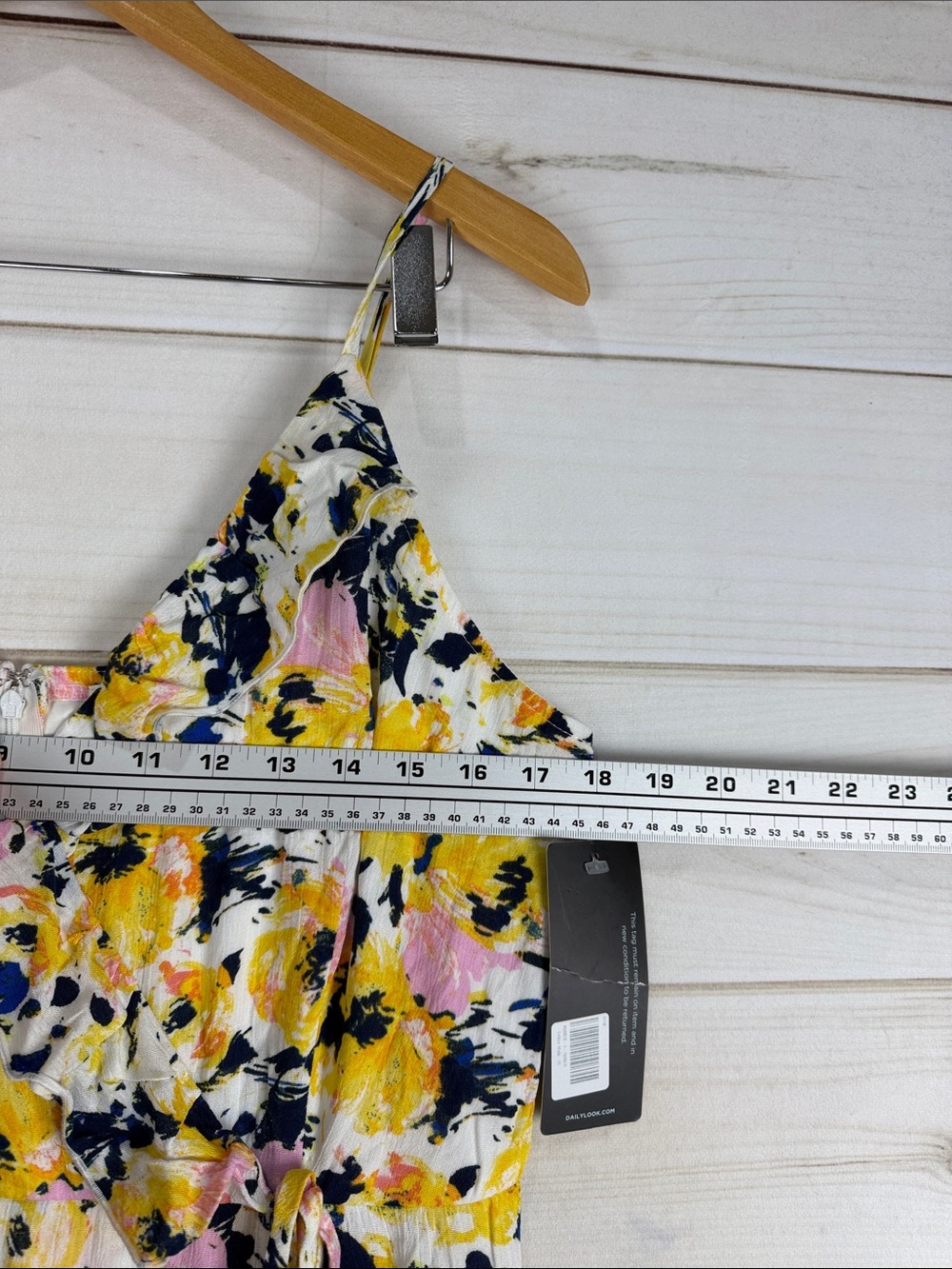 NWT Olivia Grey Maxi Dress — Yellow & Pink Floral XL - Picture 6 of 9